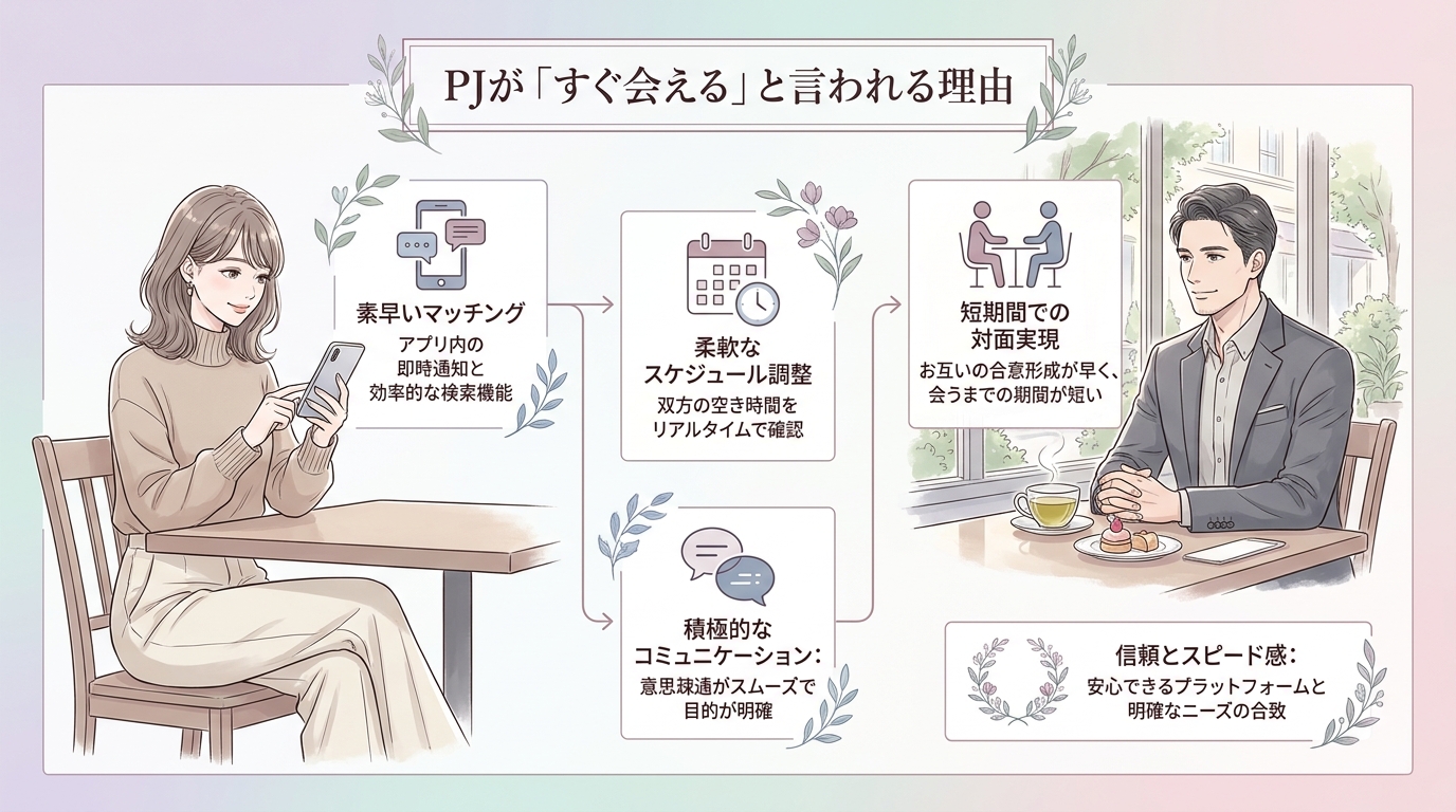 PJが「すぐ会える」と言われる理由