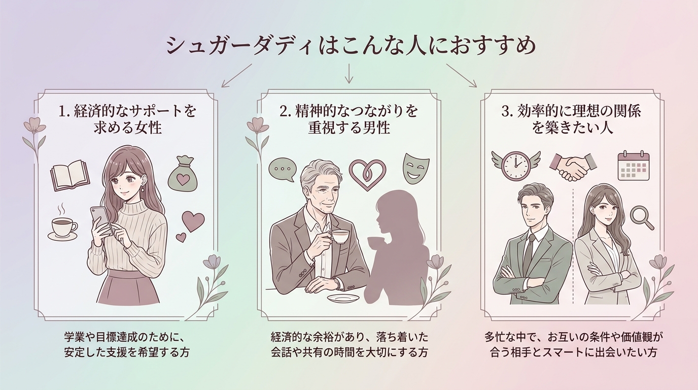 シュガーダディはこんな人におすすめ