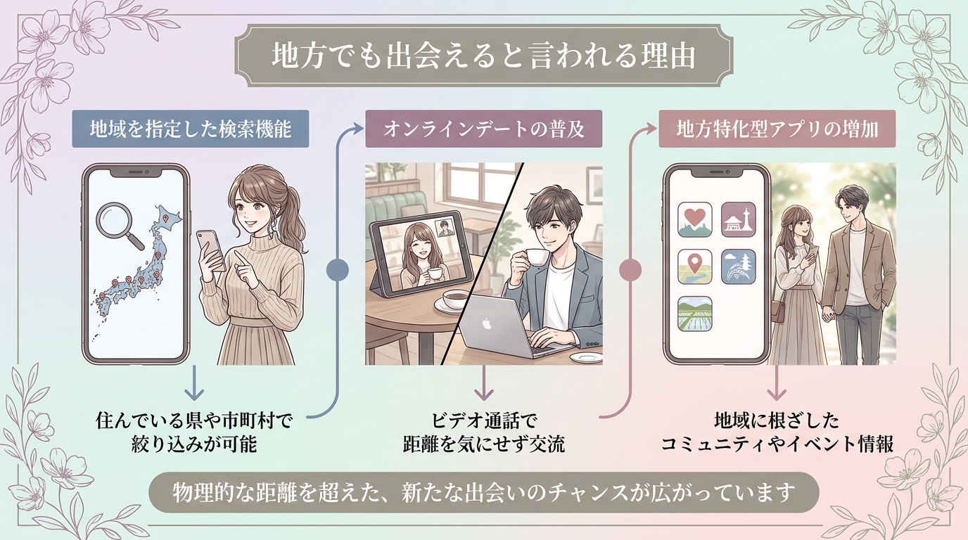 地方でも出会えると言われる理由
